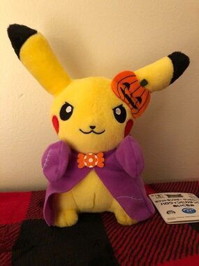 Banpresto Pokemon Halloween Pikachu Robe 2018 Toreba Prize Plush 7" Japan Import